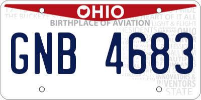 OH license plate GNB4683