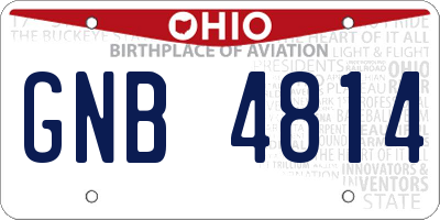 OH license plate GNB4814