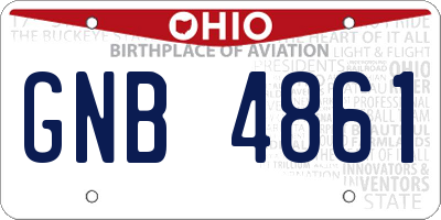 OH license plate GNB4861