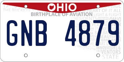 OH license plate GNB4879