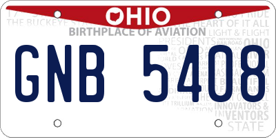 OH license plate GNB5408
