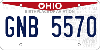 OH license plate GNB5570