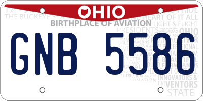 OH license plate GNB5586