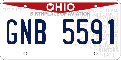 OH license plate GNB5591