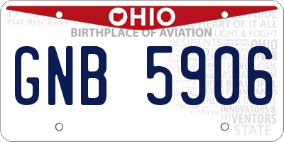 OH license plate GNB5906