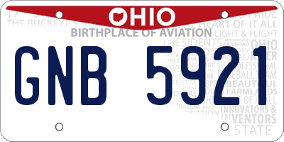 OH license plate GNB5921