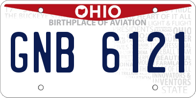 OH license plate GNB6121