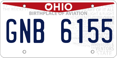 OH license plate GNB6155