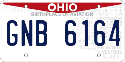 OH license plate GNB6164