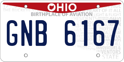 OH license plate GNB6167