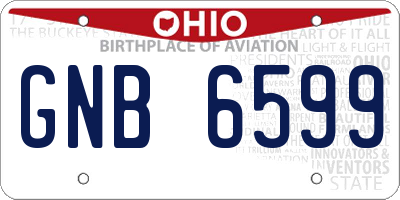 OH license plate GNB6599