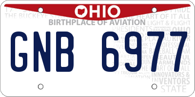 OH license plate GNB6977
