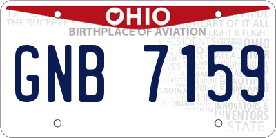 OH license plate GNB7159