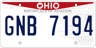 OH license plate GNB7194