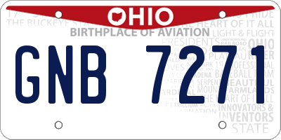 OH license plate GNB7271