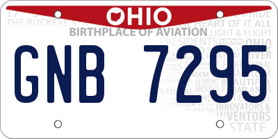 OH license plate GNB7295