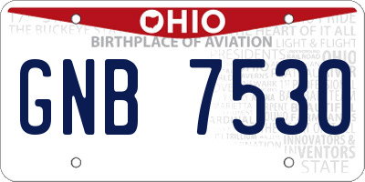 OH license plate GNB7530