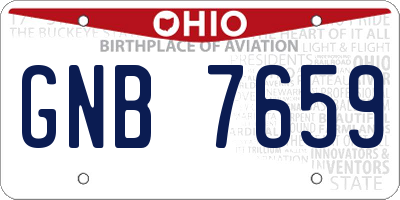 OH license plate GNB7659