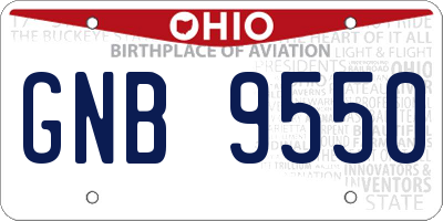 OH license plate GNB9550