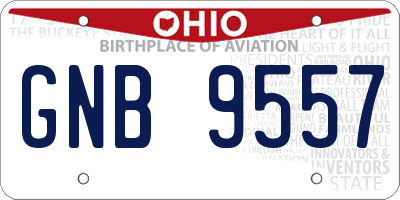 OH license plate GNB9557