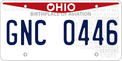 OH license plate GNC0446