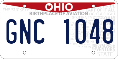 OH license plate GNC1048