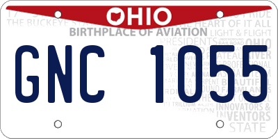 OH license plate GNC1055