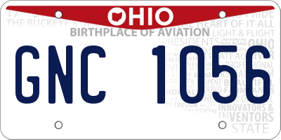 OH license plate GNC1056