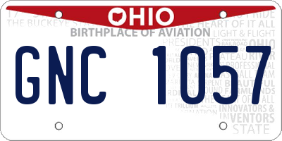 OH license plate GNC1057