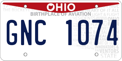 OH license plate GNC1074