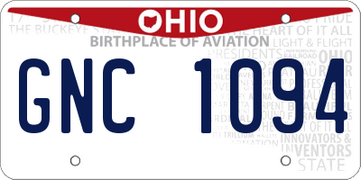 OH license plate GNC1094