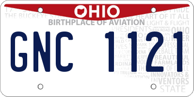 OH license plate GNC1121