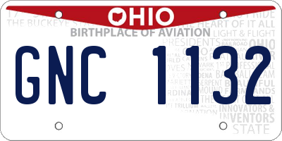 OH license plate GNC1132