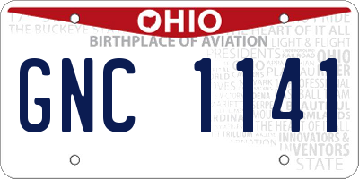 OH license plate GNC1141