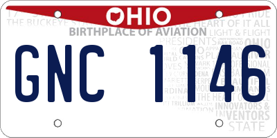 OH license plate GNC1146