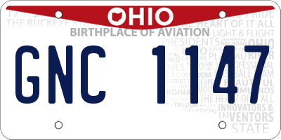 OH license plate GNC1147