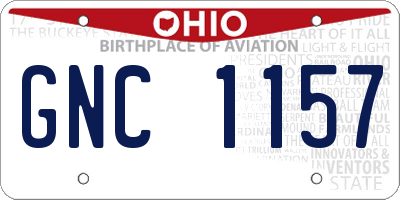 OH license plate GNC1157