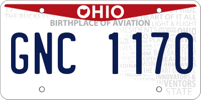 OH license plate GNC1170