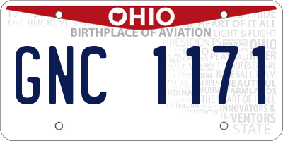 OH license plate GNC1171