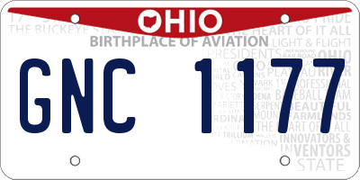 OH license plate GNC1177