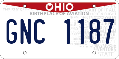 OH license plate GNC1187
