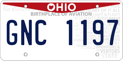 OH license plate GNC1197