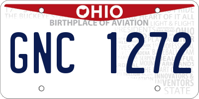 OH license plate GNC1272