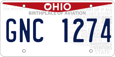 OH license plate GNC1274