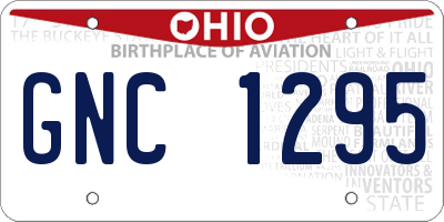 OH license plate GNC1295