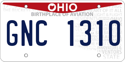 OH license plate GNC1310
