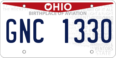 OH license plate GNC1330