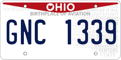 OH license plate GNC1339