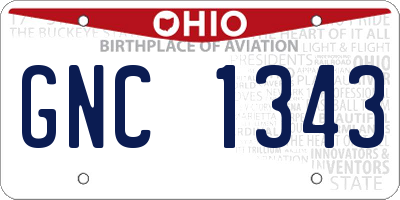 OH license plate GNC1343