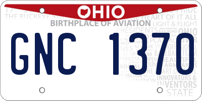 OH license plate GNC1370